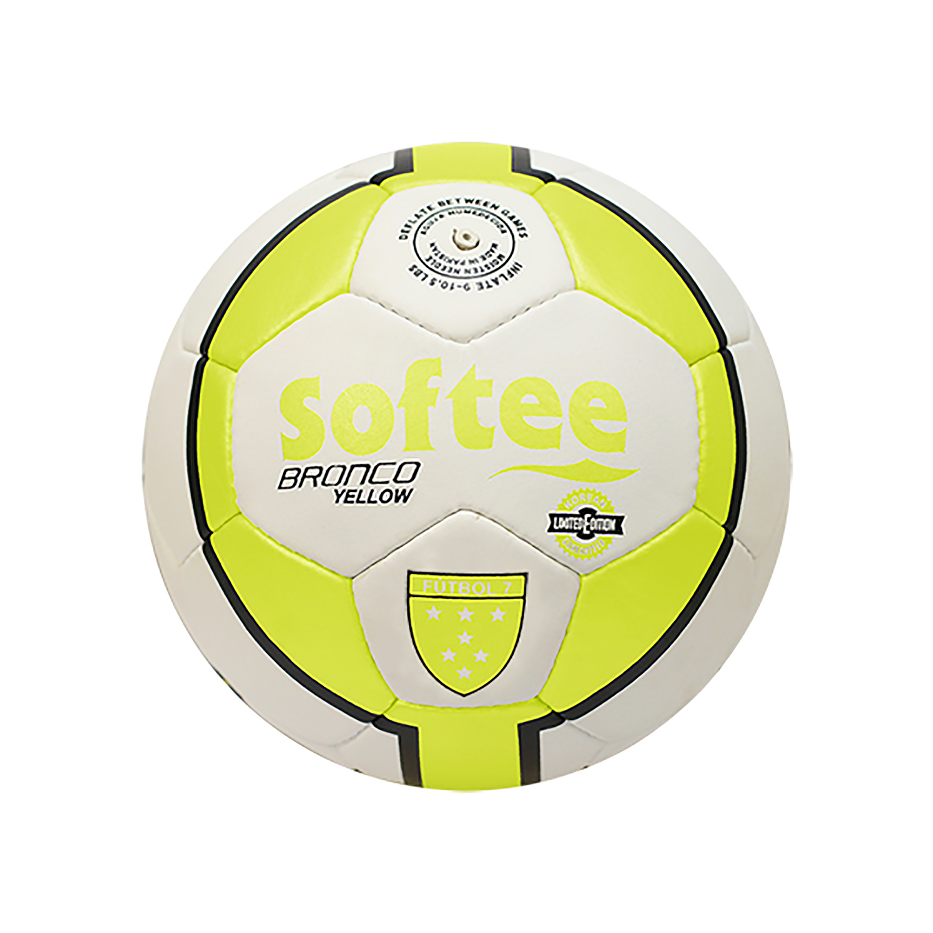 balón softee bronco limited edition amarillo flúor fútbol 7