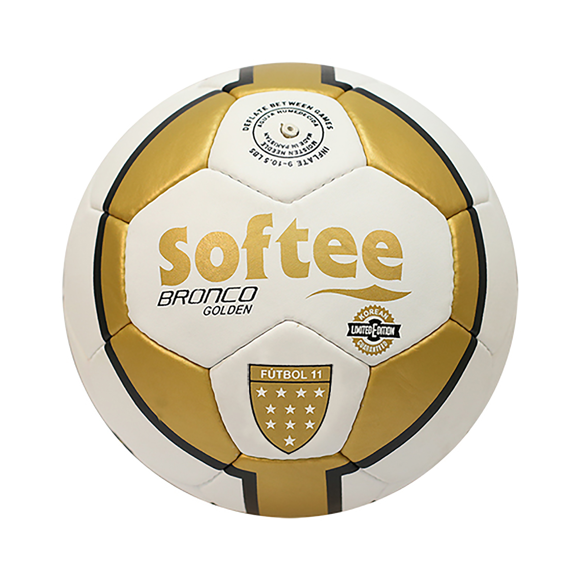 balón softee bronco limited edition oro fútbol 11