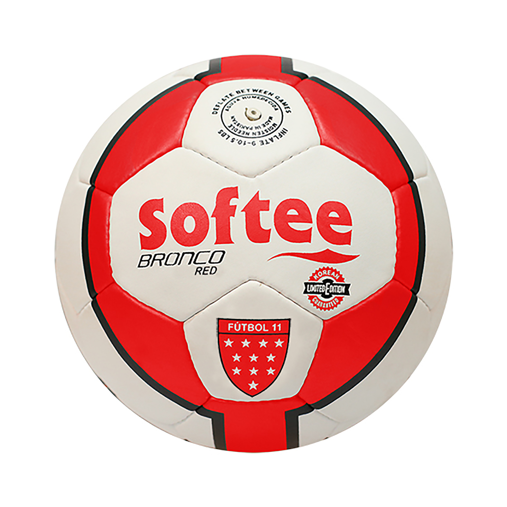 balón softee bronco limited edition rojo fútbol 11
