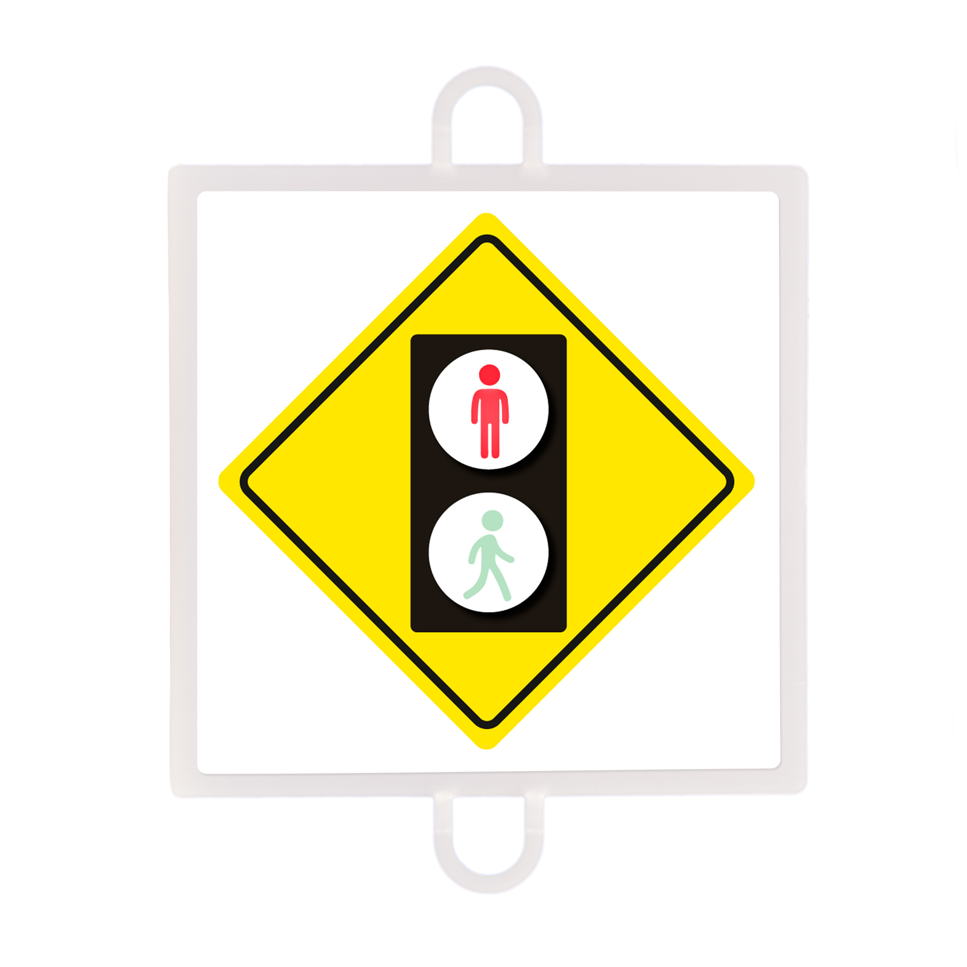panel de señalización tráfico de advertencia nº 5 (peatones rojo) 1