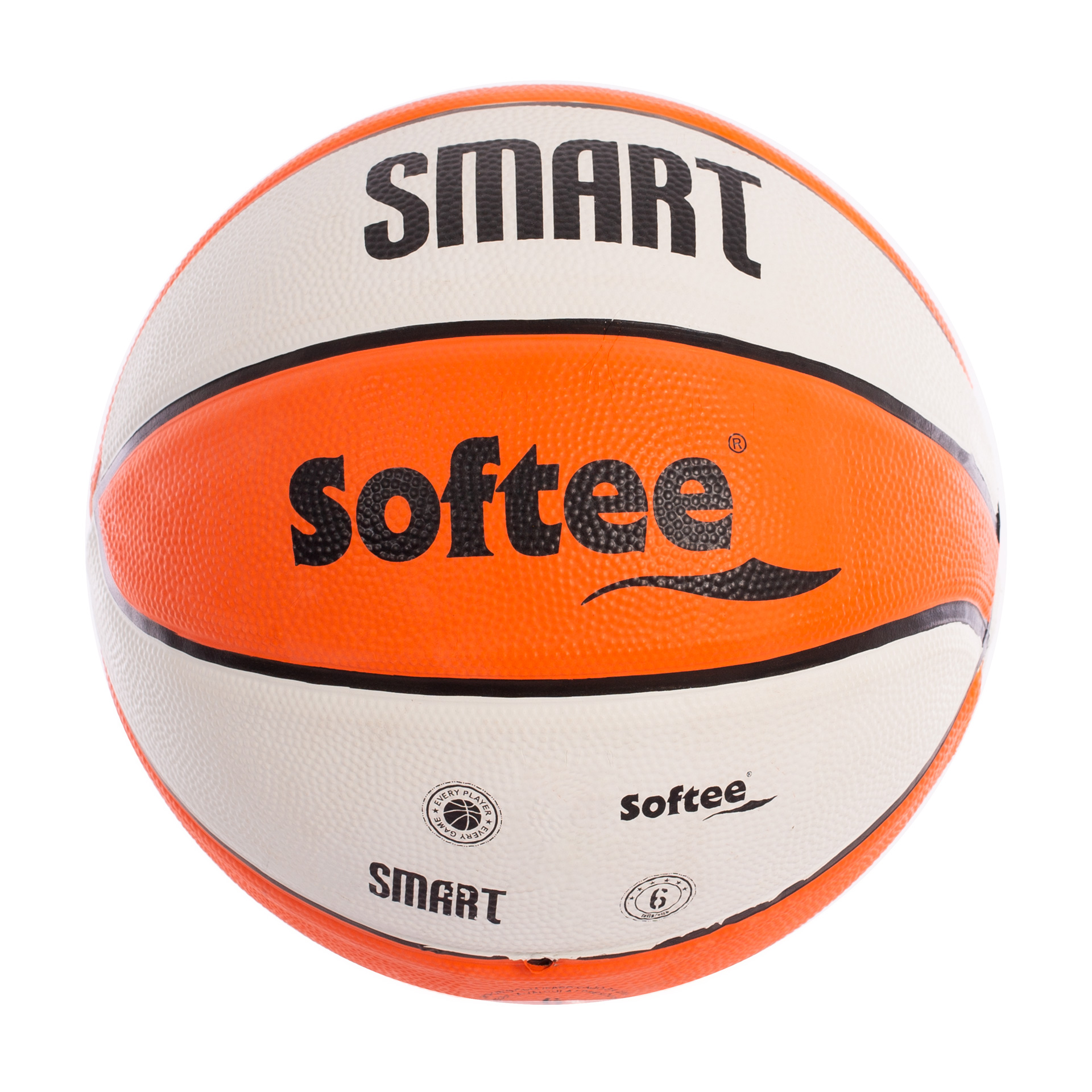 balón baloncesto microcelular softee smart naranja blanco 6 1