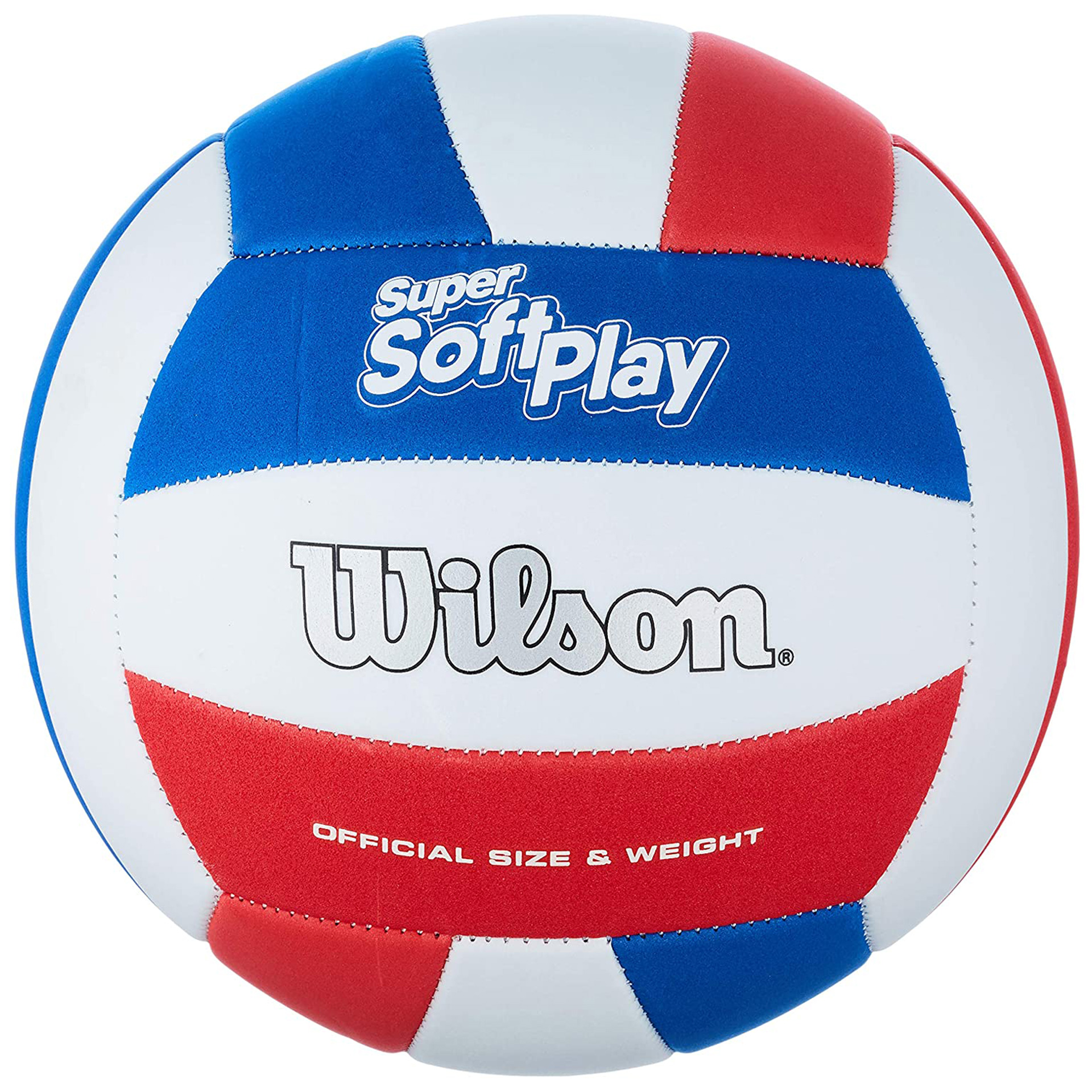 balón voleibol wilson super soft play smu blanco azul rojo