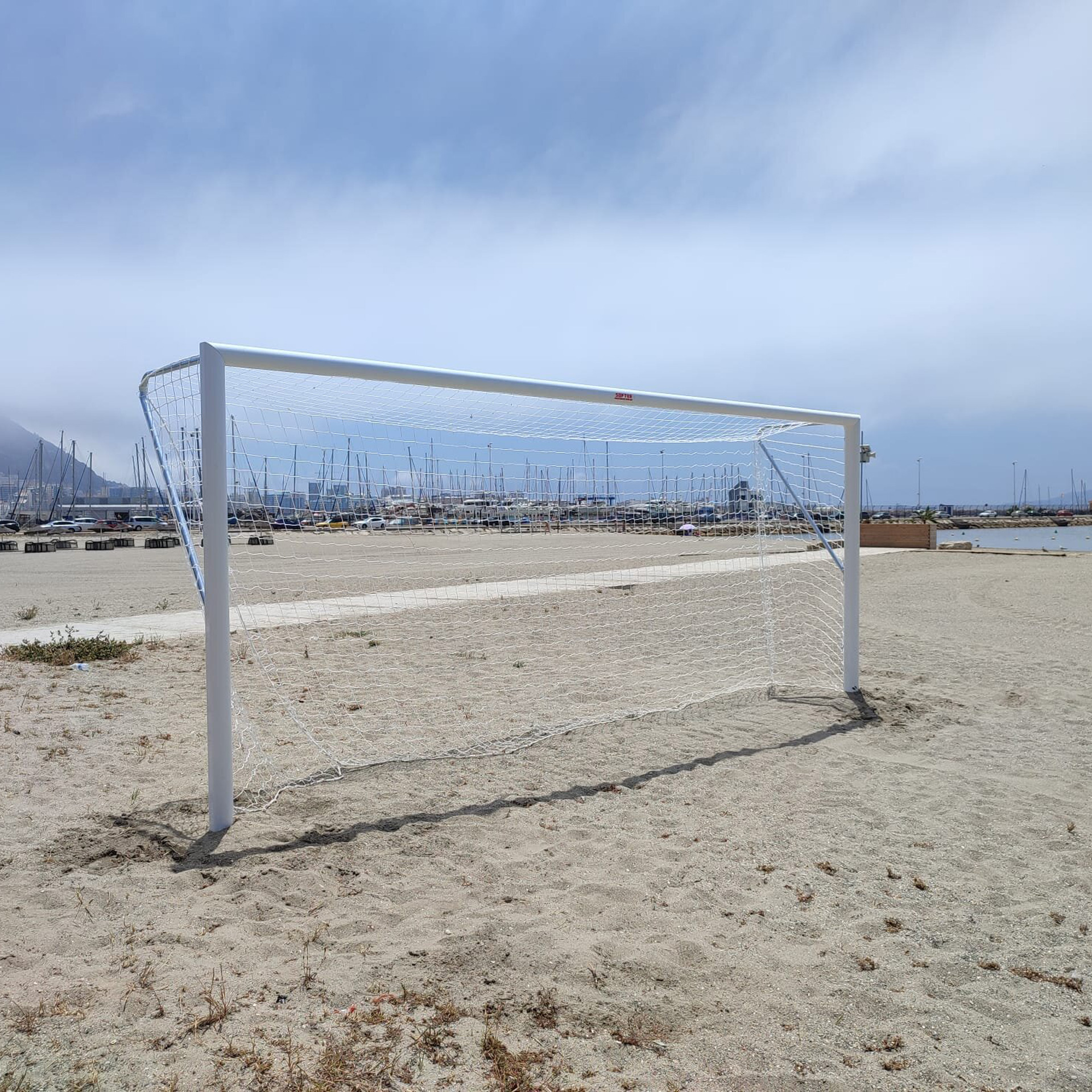 juego porterías fútbol-playa aluminio 90mm