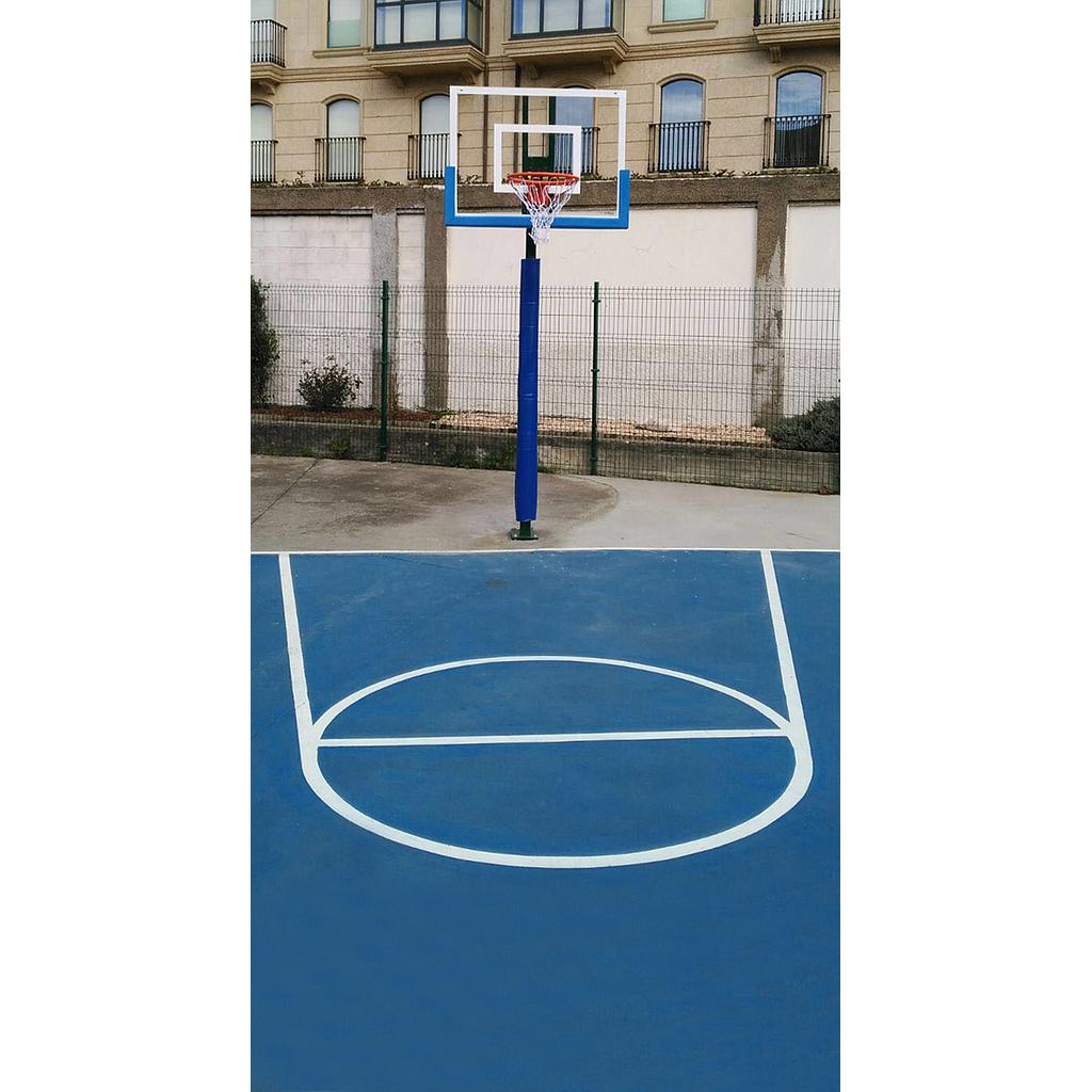 juego protección postes basket/ minibasket monotubo 80×80 mm