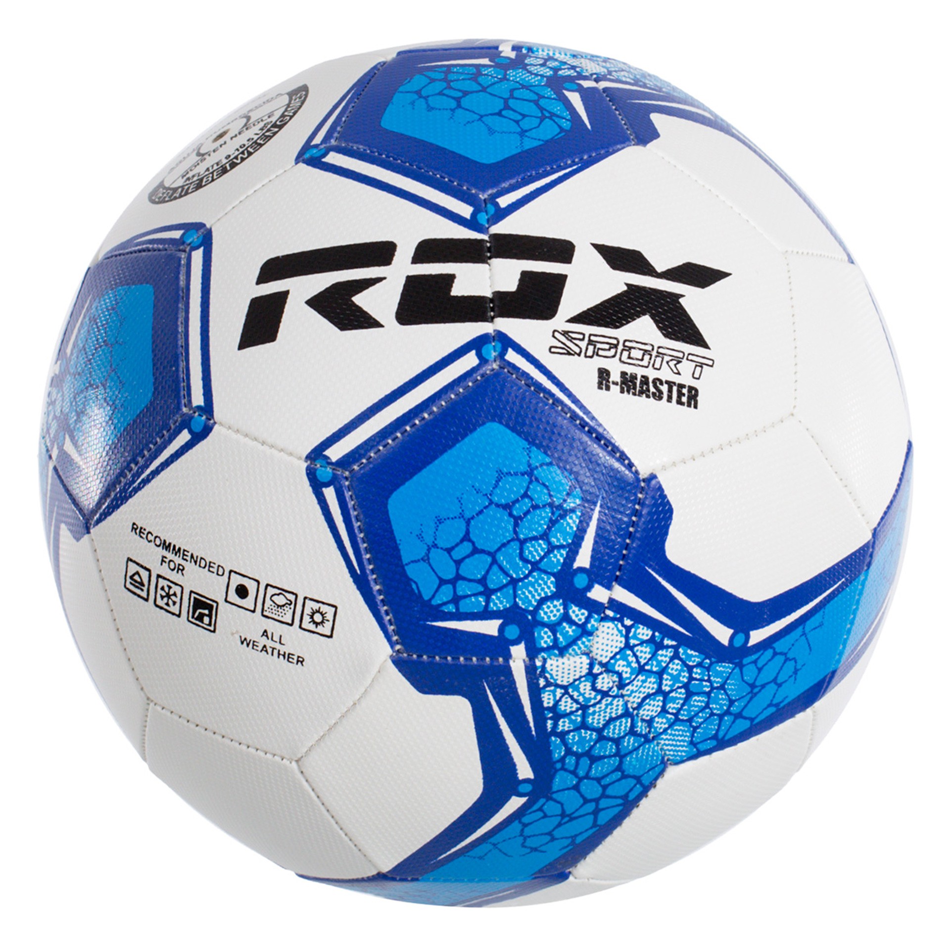 balón fútbol rox r-master blanco azul 1
