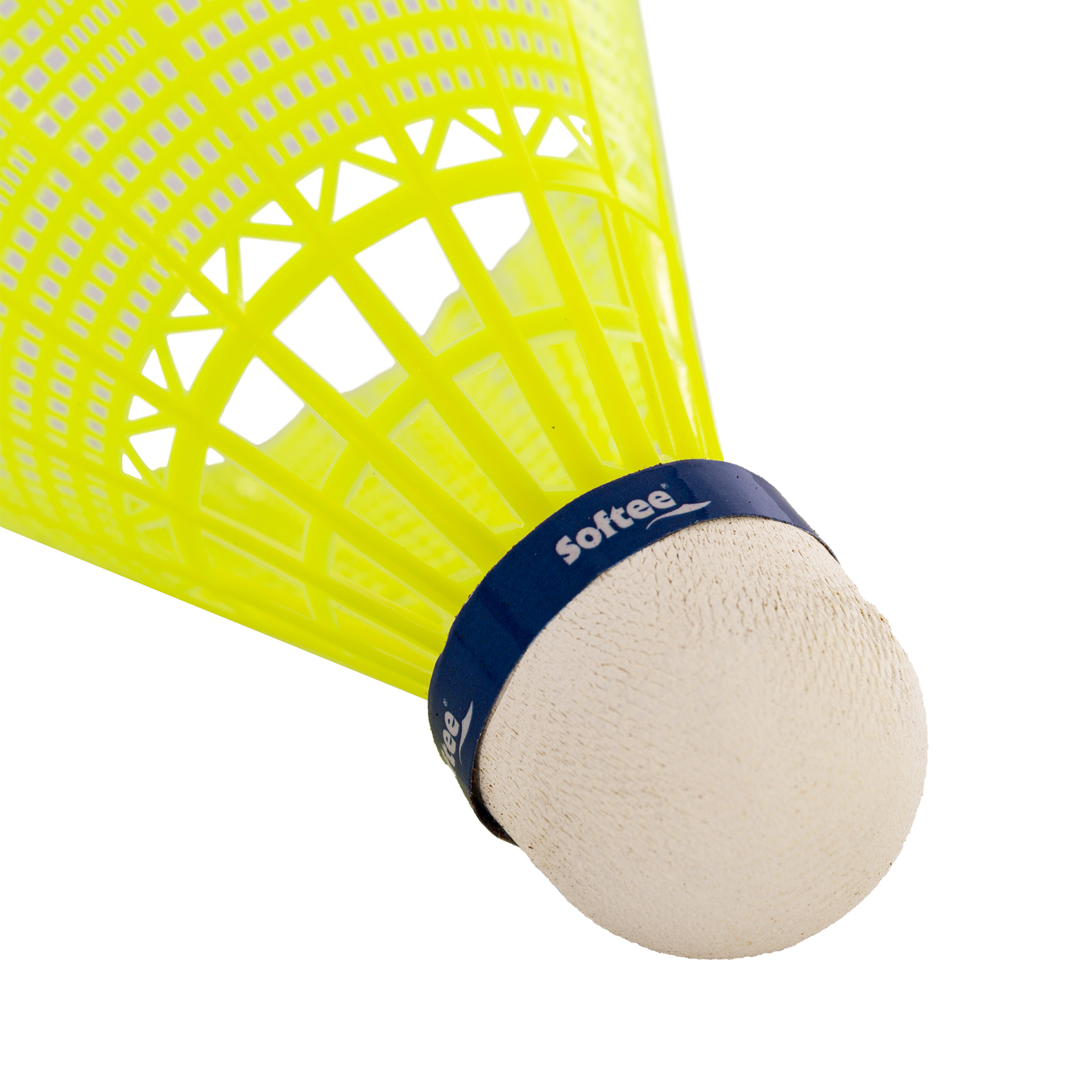 volantes badminton softee nylon ii 6uds amarillo 4