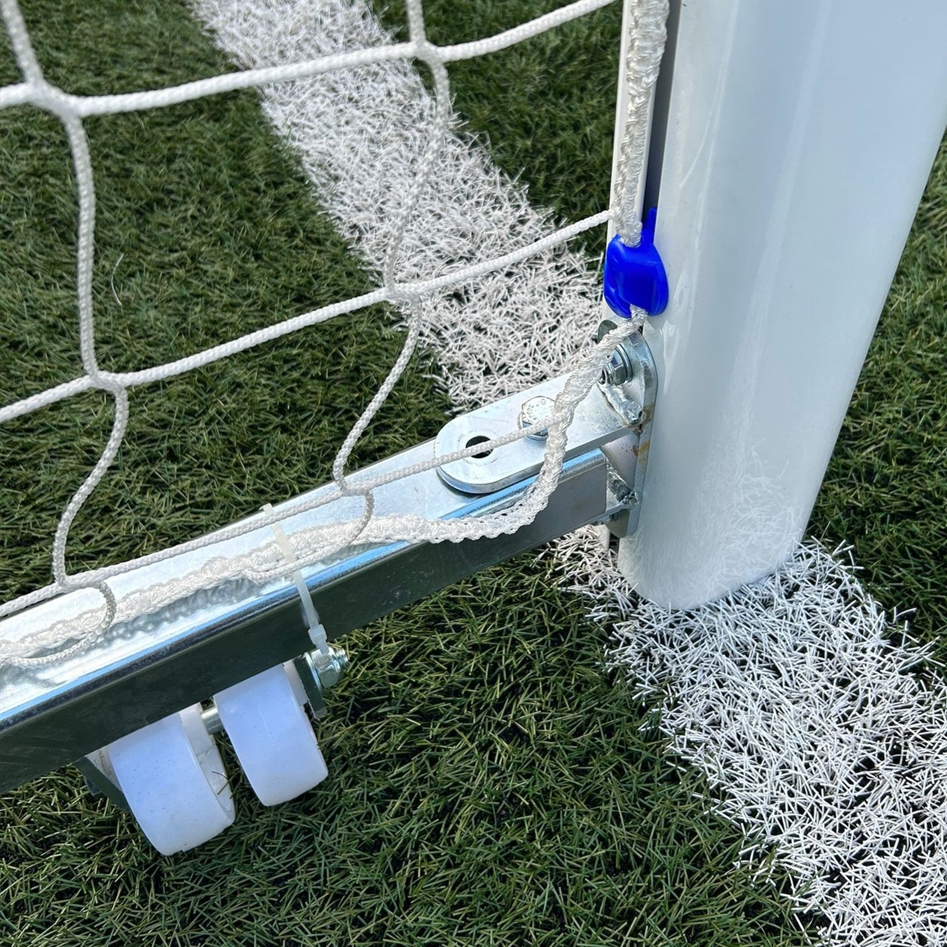juego porterías aluminio fútbol 7 120×100 mm abatibles con arquillos cincados 4
