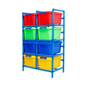 Estantería tubular con cajoneras 4 x 2