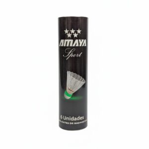Volante de badminton de vinilo. Color verde. Velocidad lenta.