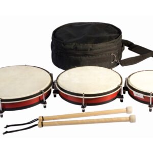 Set    De 3 Tambores De 20,25 Y 30 Cm.
