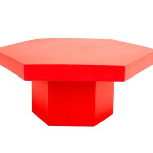 Mesa hexagonal  con pie  100x100x45cm