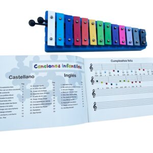 CARRILLON INFANTIL CON LIBRO PARTITURAS