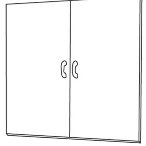 Puertas grandes. 2 unidades. Medidas: 66 x 38 x 1,8 cm.