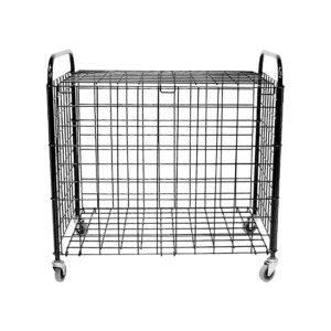 CARRO PORTABALONES ACERO PLEGABLE CON RUEDAS Y TAPA