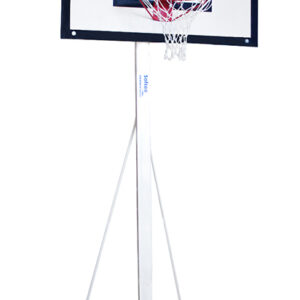 JUEGO DE 2 CANASTAS MINIBASKET DELUXE MONOTUBO TUBO 100 TRASLADABLE 2 RUEDAS CON CARRO  -SIN TABLERO,ARO