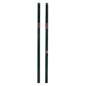 JUEGO DE 2 POSTES DE VOLEIBOL METÁLICOS CUADRADOS 80X80MM FIJOS