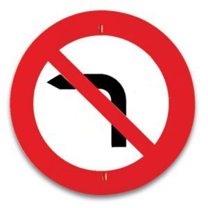 Señales Trafico - Giro a la izquierda prohibido